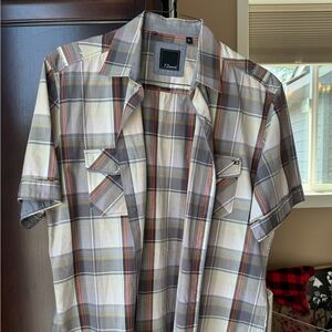 Plaid button down shirt